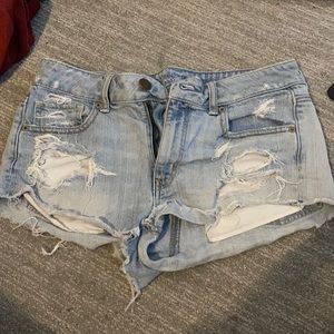 Distressed american eagle size 8 jean shorts